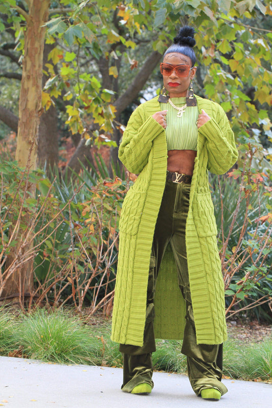 Kiwi Green Maxi sweater