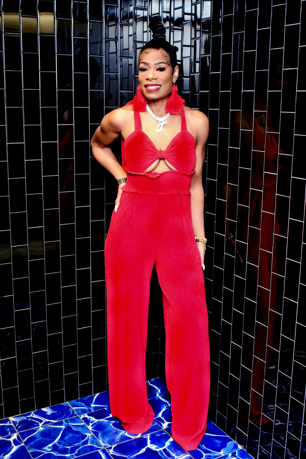 Red Halter Jumpsuit